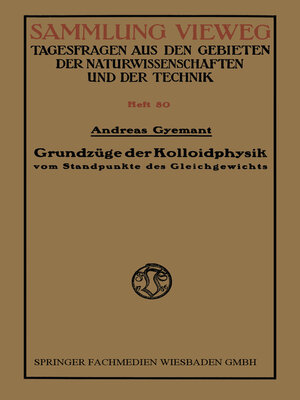 cover image of Grundzüge der Kolloidphysik